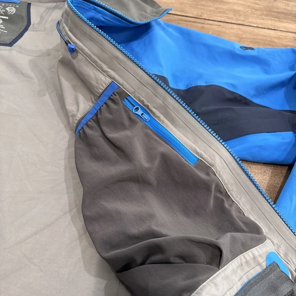 Mountain Hardwear Dry Q Elite Minalist Ski Jacket Recco Men's XLarge Blue‎ READ